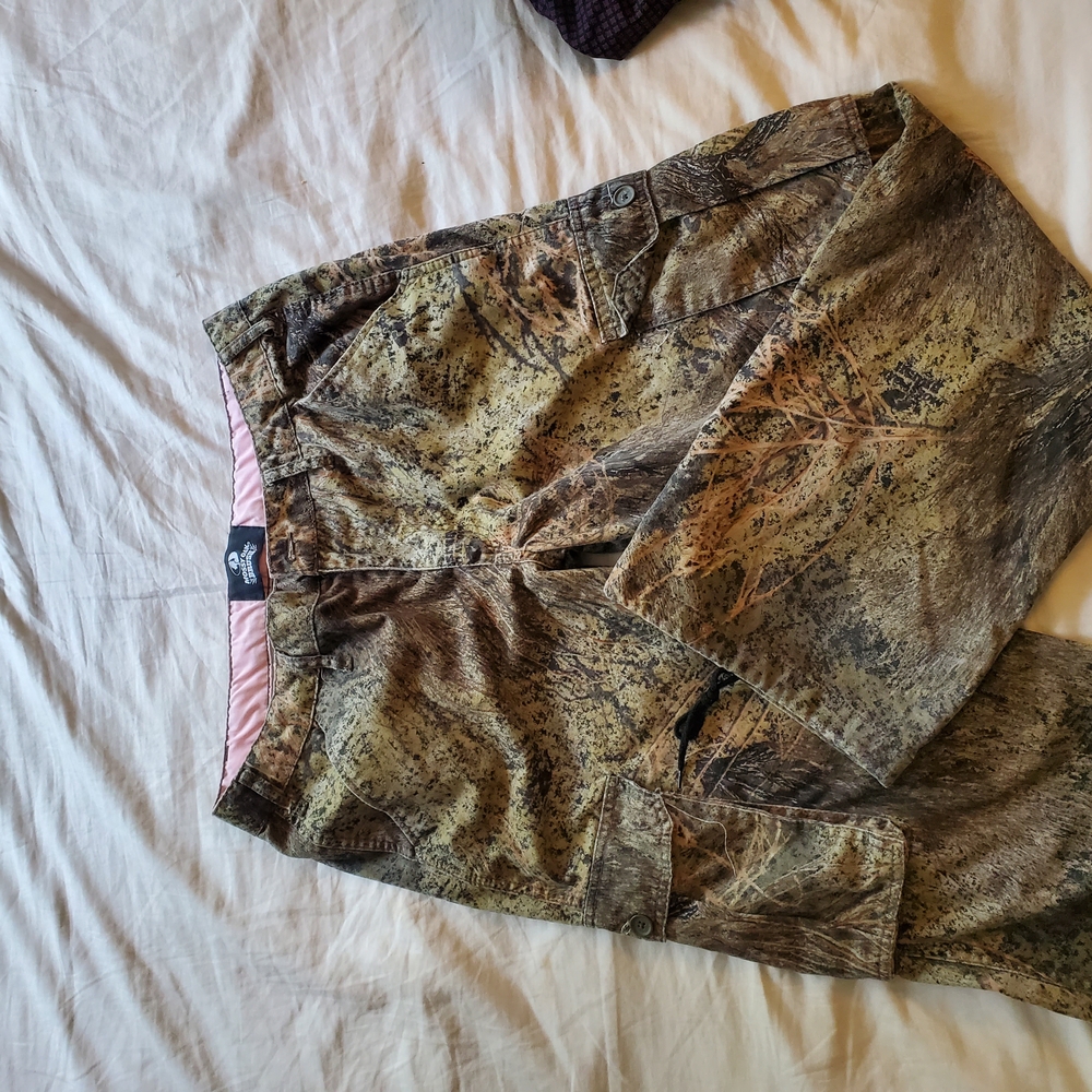 Mossy Oak Brown Cargo Pants Durable Cotton Blend